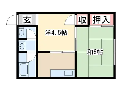 めぐみマンション(2K/3階)の間取り写真