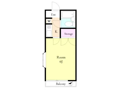 サンフラワー(1K/2階)の間取り写真
