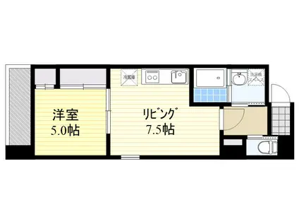 アーバン駅前(1LDK/5階)の間取り写真