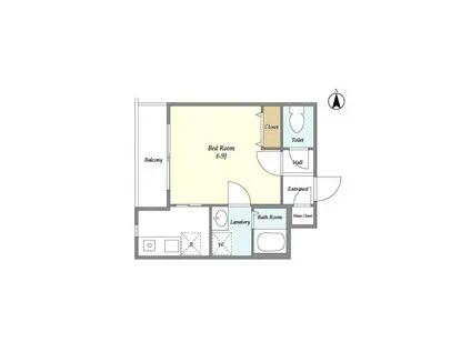 コスモリード高円寺イースト(1K/3階)の間取り写真