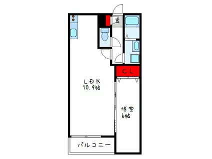 メゾンアオクロ(1LDK/1階)の間取り写真