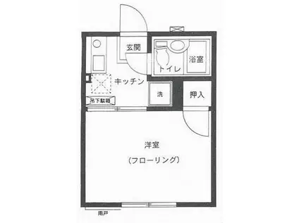 シティハイム モダンハイム(1K/1階)の間取り写真