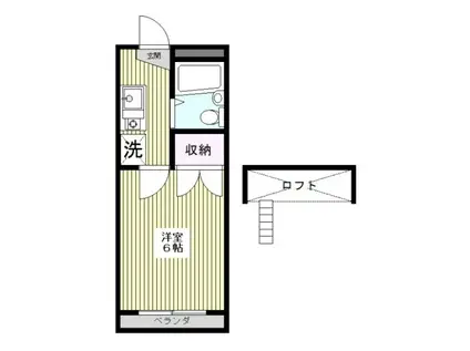 アーバン高島平B(1K/1階)の間取り写真