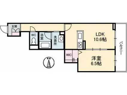 シャーメゾンルッカ(1LDK/3階)の間取り写真