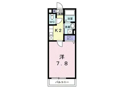 アザレア伊万里I(1K/1階)の間取り写真