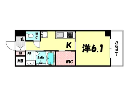 CREST TAPP 神戸三宮(1K/7階)の間取り写真