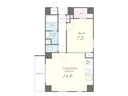 フィオーレ元浅草(1LDK/5階)の間取り写真