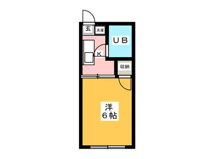 ファミーユ(1K/1階)の間取り写真