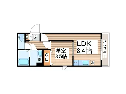 FORIA薬師堂駅前(1LDK/3階)の間取り写真