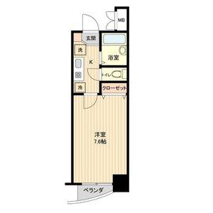 LA DOUCEUR宮町(1K/6階)の間取り写真