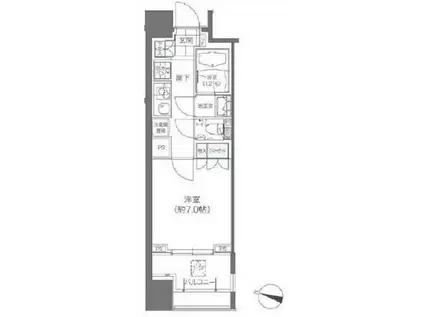 メゾンカルム本郷(1K/4階)の間取り写真
