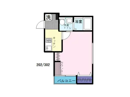 LOTUS ZUSHI(1K/2階)の間取り写真