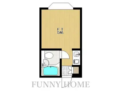 駒沢パークテラス(ワンルーム/2階)の間取り写真