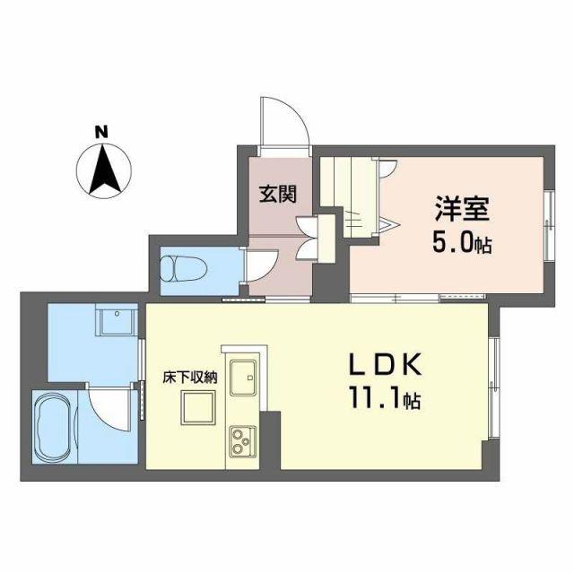 アメリス(1LDK/1階)の間取り写真