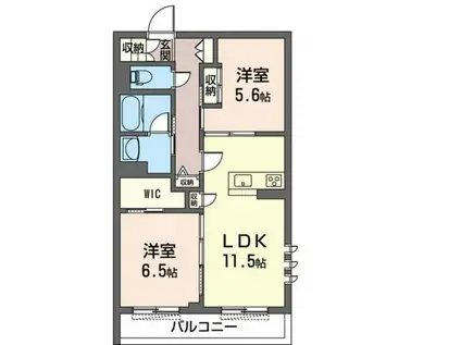 グランシャリオ(2LDK/3階)の間取り写真