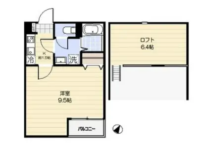 LINB ART(1K/3階)の間取り写真