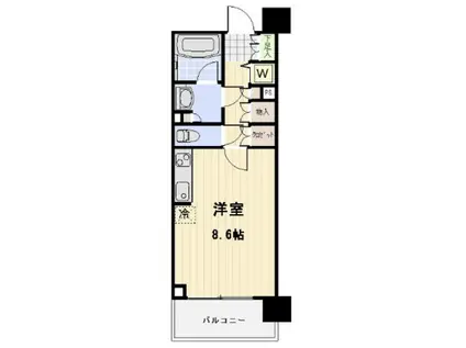 ジョイスコート(ワンルーム/6階)の間取り写真