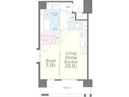 クリスタル丸の内(1LDK/8階)の間取り写真