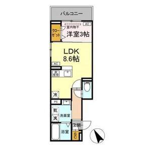 ルナジア(1LDK/2階)の間取り写真