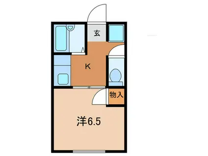 カワサキパティオ パートI(1K/1階)の間取り写真