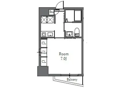 TOTSU RESIDENCE SHIBA(1K/5階)の間取り写真