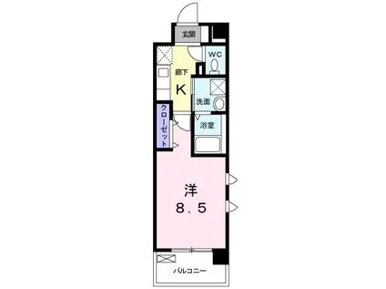 マナメゾン 白金(1K/1階)の間取り写真