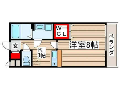 インフォリア・アクシス(1K/1階)の間取り写真