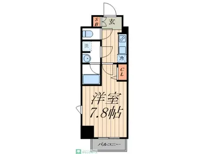 ALTERNA亀戸II(1K/7階)の間取り写真