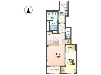 ピノ リプロ(1LDK/1階)の間取り写真