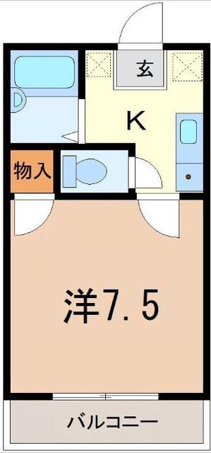 ワンズハウス(1K/3階)の間取り写真