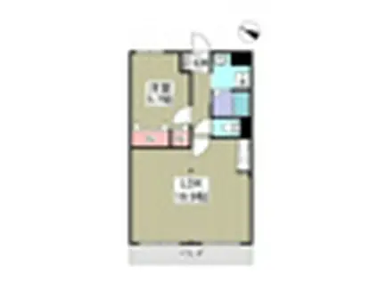 チクマハイツ(2DK/1階)の間取り写真