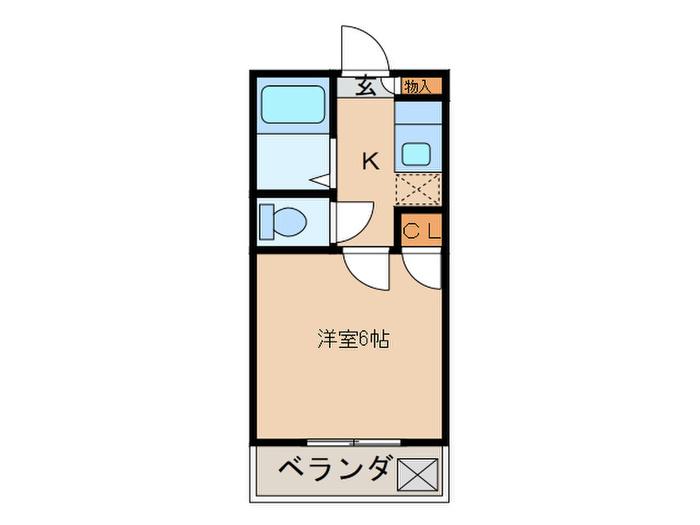 第二富士レイホ-ビル(1K/1階)の間取り写真