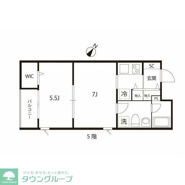 ALIKA曳舟(1DK/8階)の間取り写真
