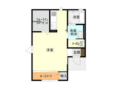 サンシャルム三島C棟(ワンルーム/1階)の間取り写真