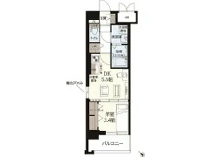 ギャラクシー南福岡駅前(1DK/3階)の間取り写真