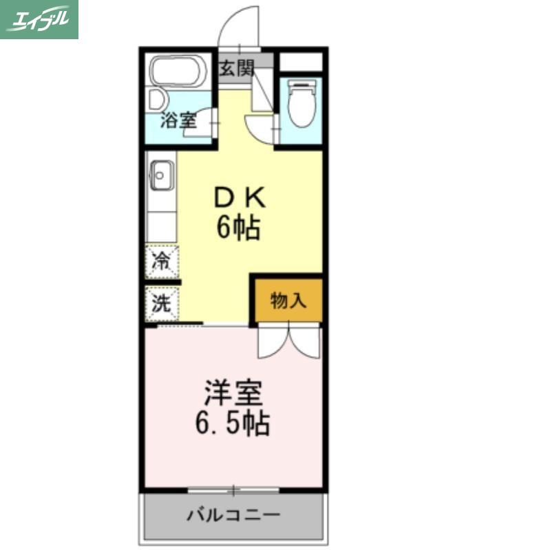 スイートピアFUJI B棟(1DK/3階)の間取り写真