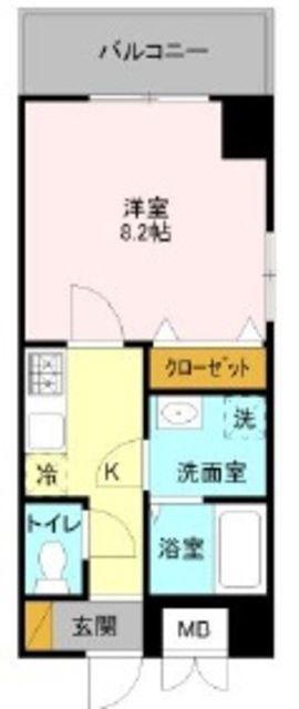 ベルフルール(1K/5階)の間取り写真