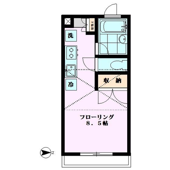 メゾンカワダ(ワンルーム/1階)の間取り写真