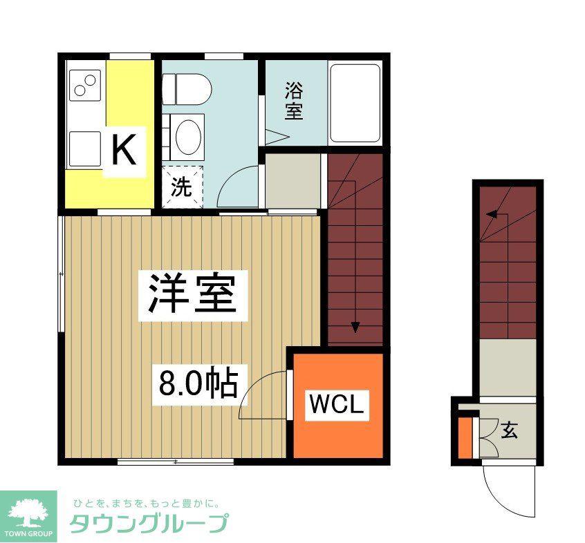 エスペランサ(1K/2階)の間取り写真