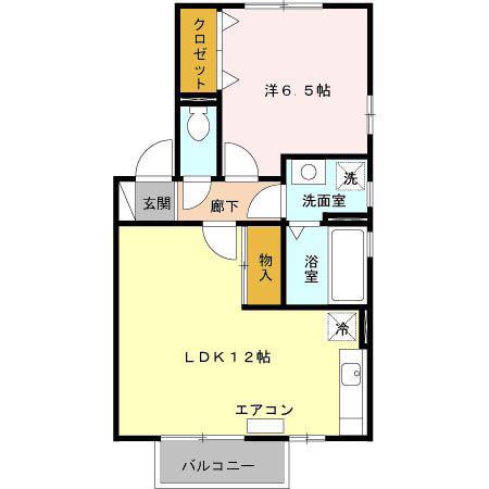 リヴェールメゾン・櫻 弐番館(1LDK/2階)の間取り写真
