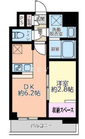 ドゥーエ浅草橋II(1DK/8階)の間取り写真