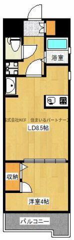 みついビル(1LDK/3階)の間取り写真
