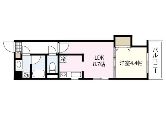 LEADCARDANO(1LDK/1階)の間取り写真
