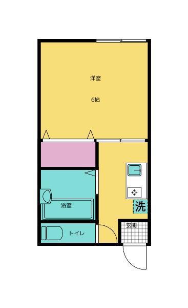 ガーデンハイツ(1K/1階)の間取り写真