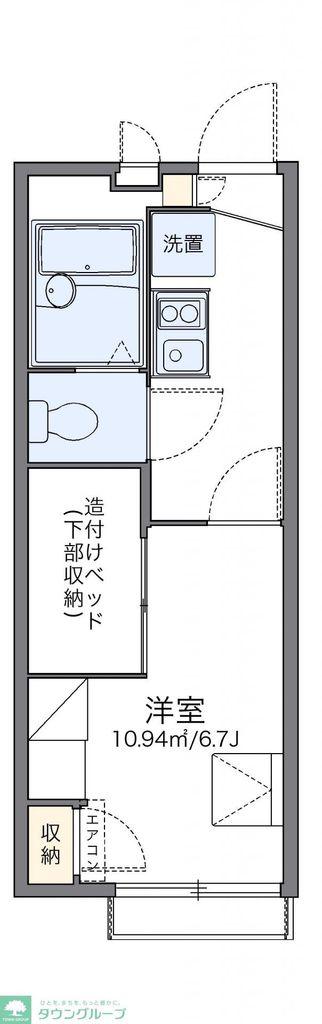 レオパレスコーポ柴又(1K/2階)の間取り写真