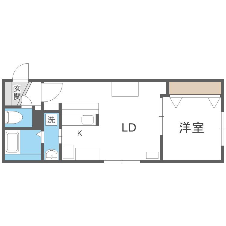 RIHOED(1LDK/3階)の間取り写真