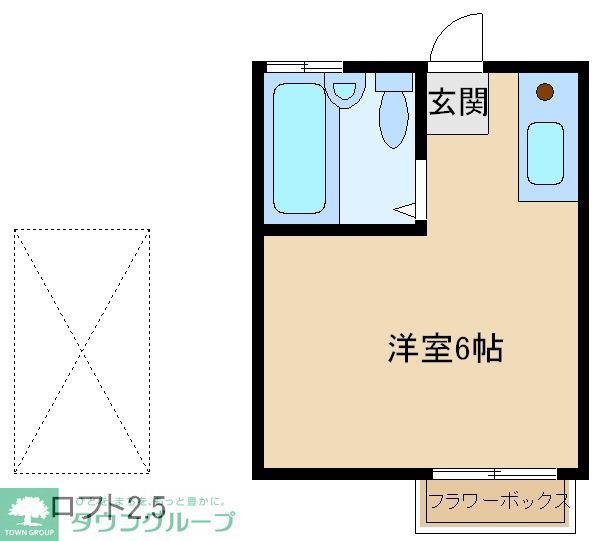 セントヒルズ小平 (ワンルーム/1階)の間取り写真