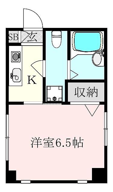住むネット不動前(1K/3階)の間取り写真