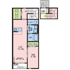 エムロード(1LDK/2階)の間取り写真