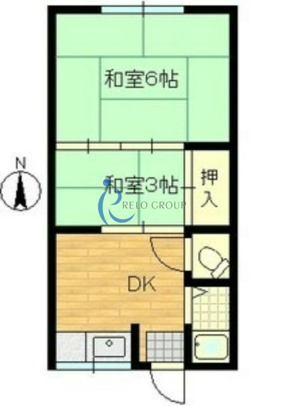 正覚マンション(2DK/3階)の間取り写真
